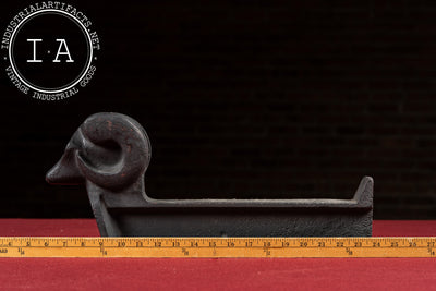 Early 20th Century Decorative Cast Iron Ram Andirons