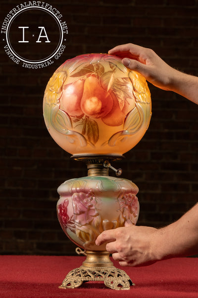 Early 20th Century Hand-Painted Gone With The Wind Parlor Lamp