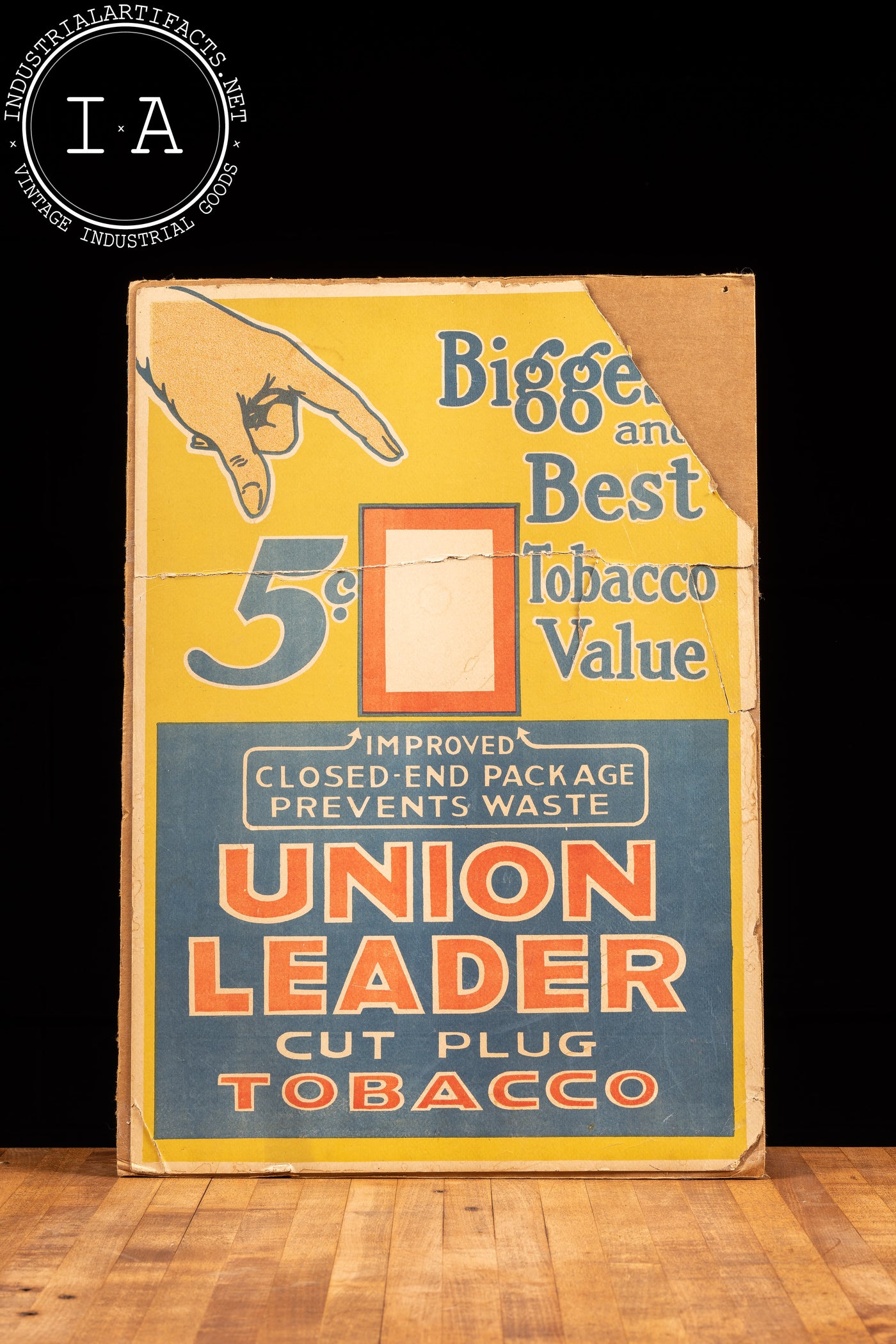 Antique Union Leader Cardstock Litho Advertisement