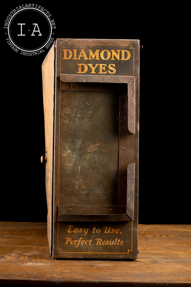 Early 20th Century Metal Diamond Dyes Cabinet