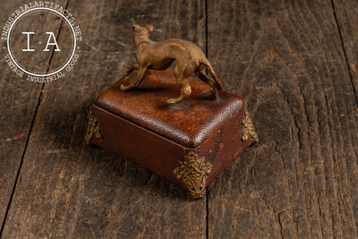 Early 20th Century Leather Wrapped Italian Greyhound Vessel