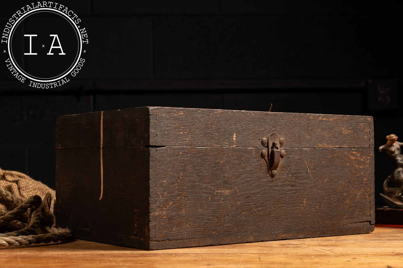 Antique Wooden Storage Chest