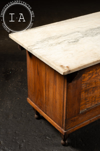 Early 20th Century General Store Counter with Marble Top