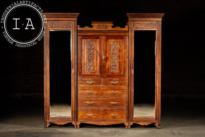 Late 19th Century Arts & Crafts 3-Section Cabinet by Edwards & Sons