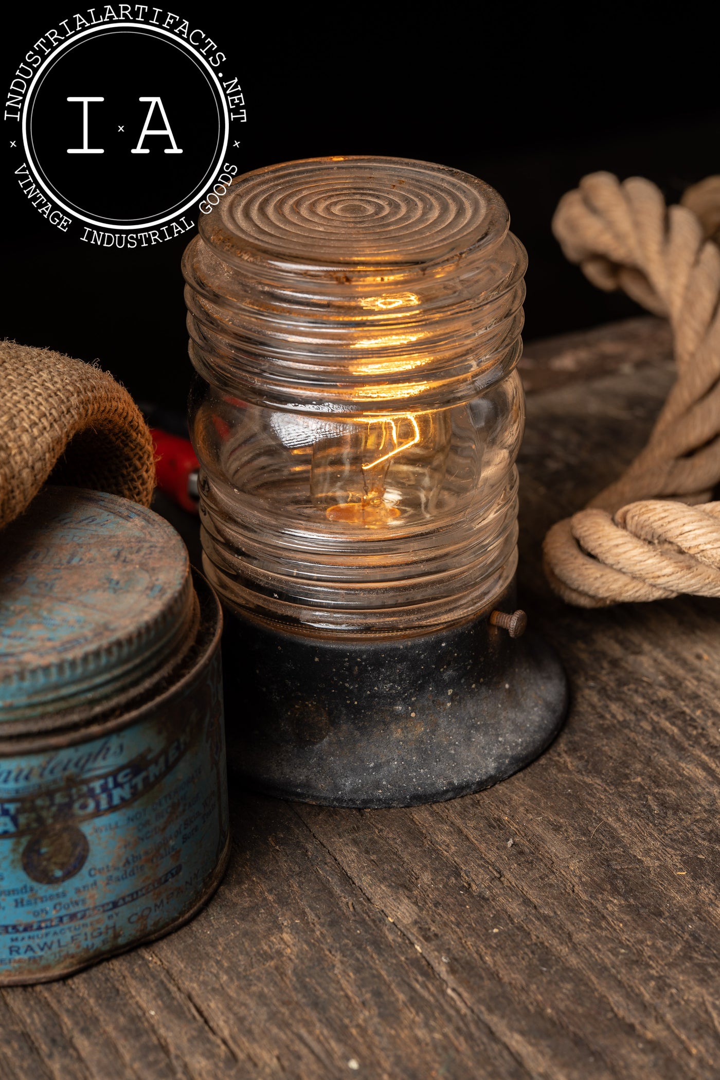 Vintage Industrial Marine Bulkhead Light Fixture