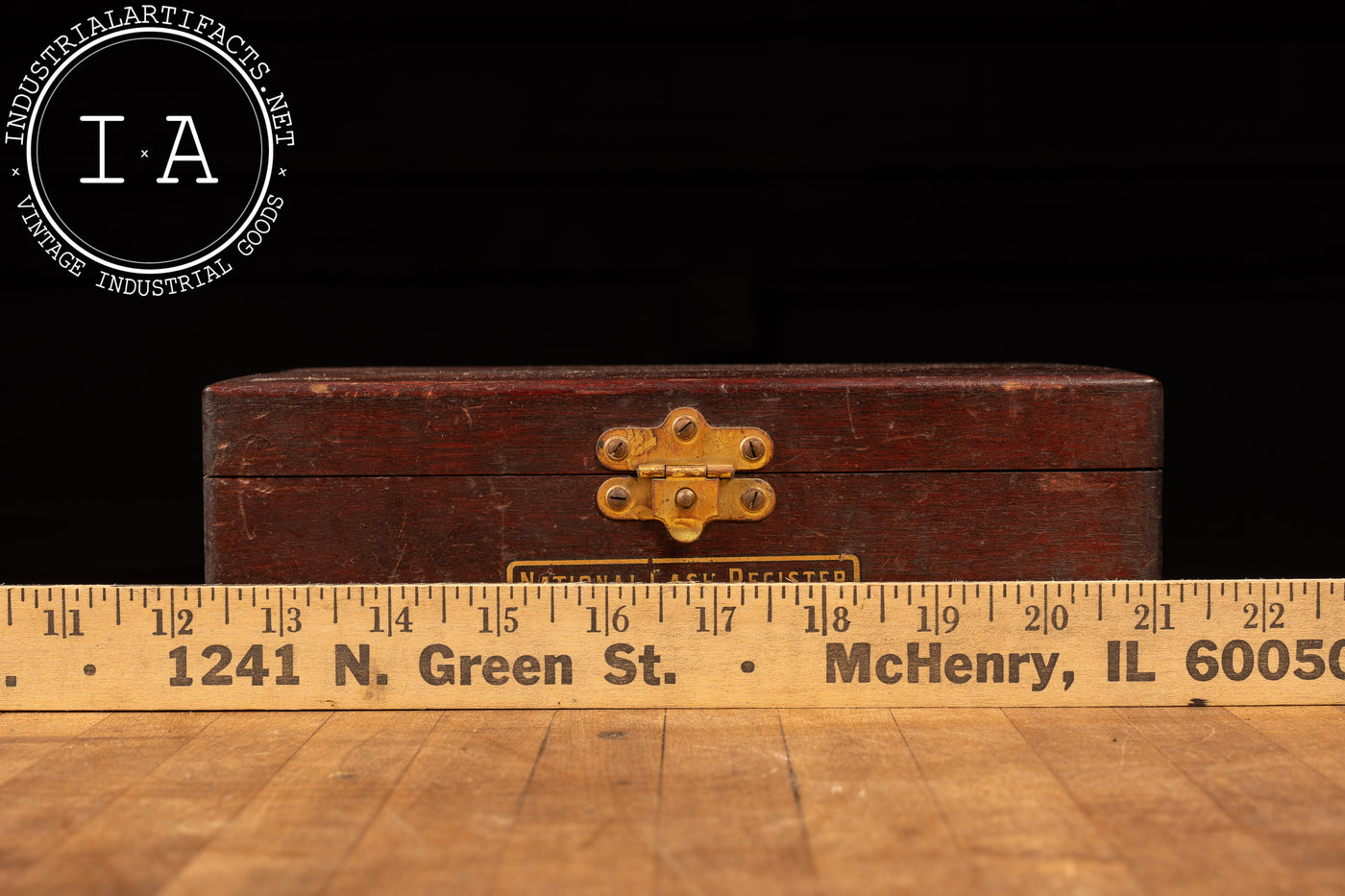 c. 1900 Mahogany National Cash Register Supplies Box