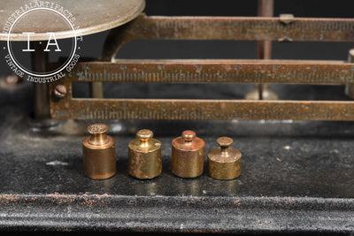 Antique Scientific Balance Scale with Weights
