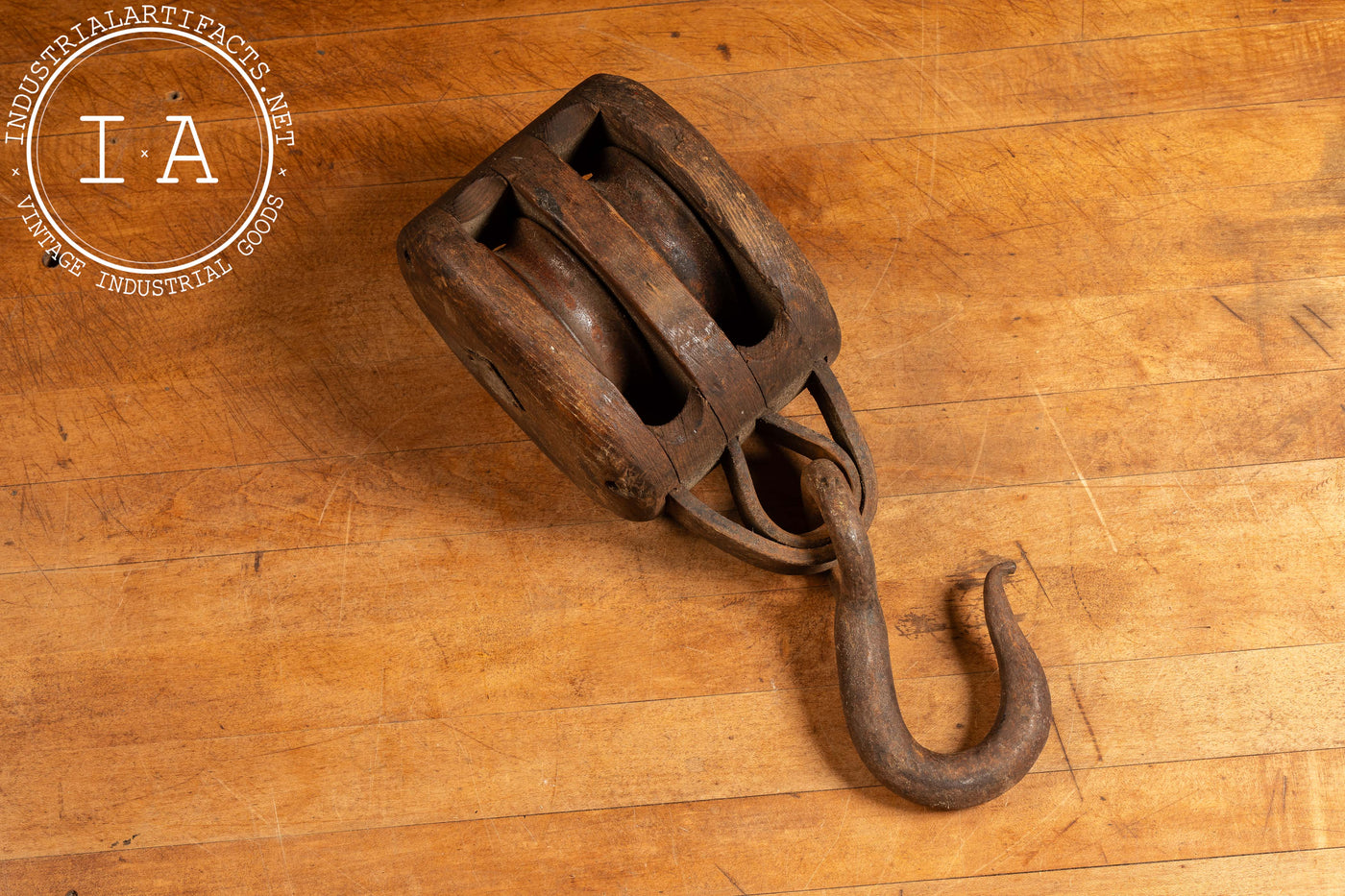 Early 20th Century Nautical Block and Tackle