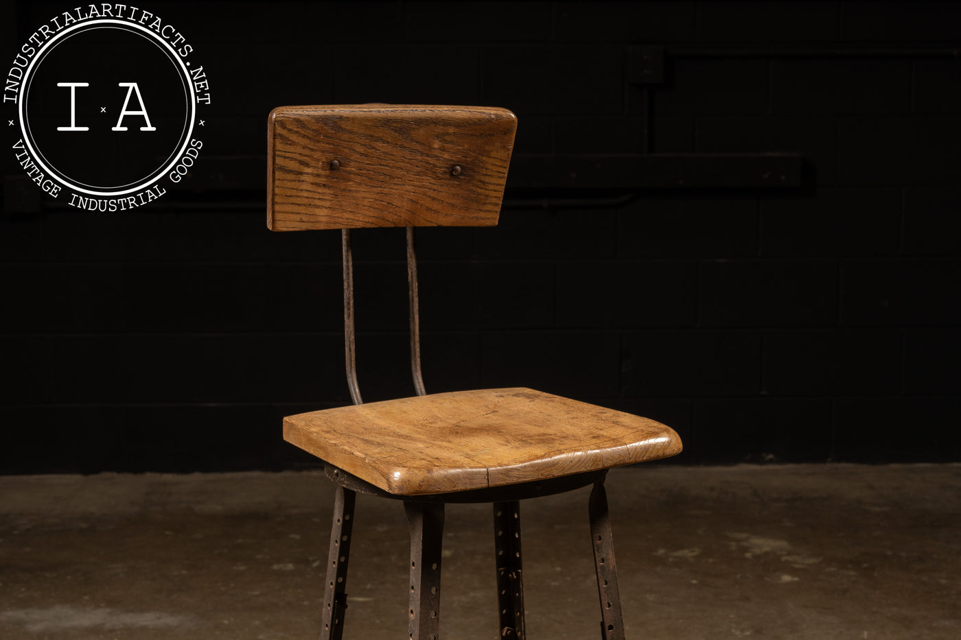 Antique Industrial Stool