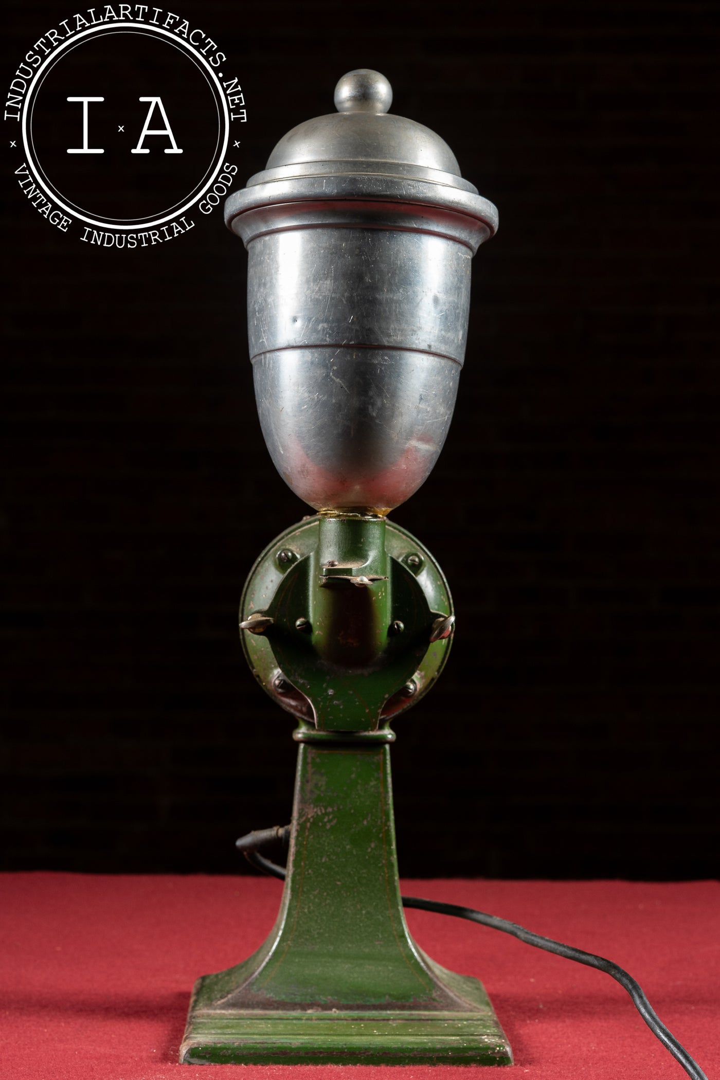 Vintage Cast Iron & Aluminum Electric Coffee Grinder by Holwick
