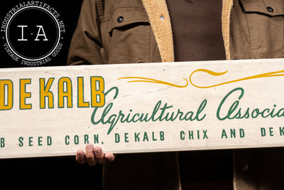 Vintage DeKalb Ag Painted Wooden Sign