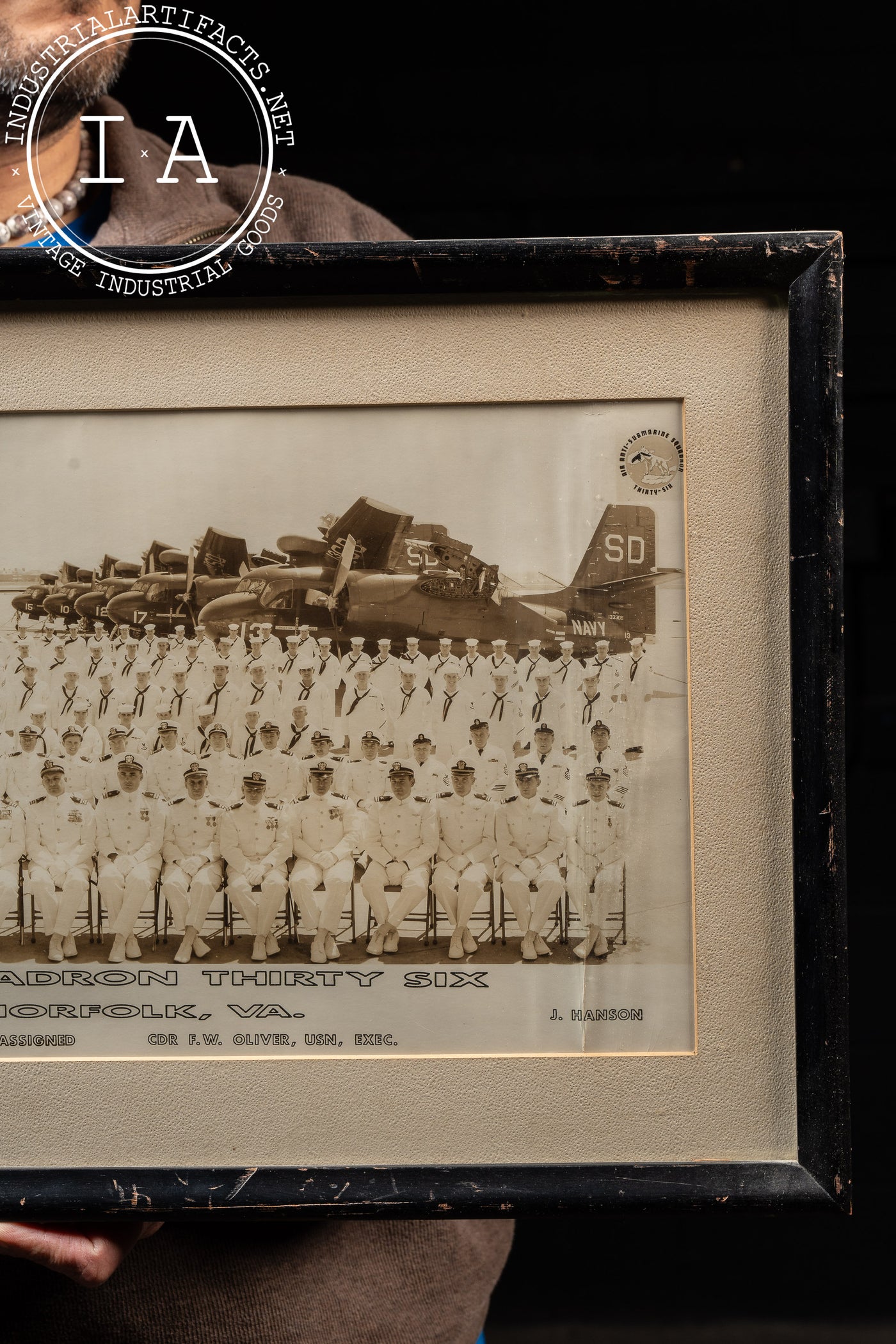 Framed 1956 U.S. Navy VS-36 Crew Panorama