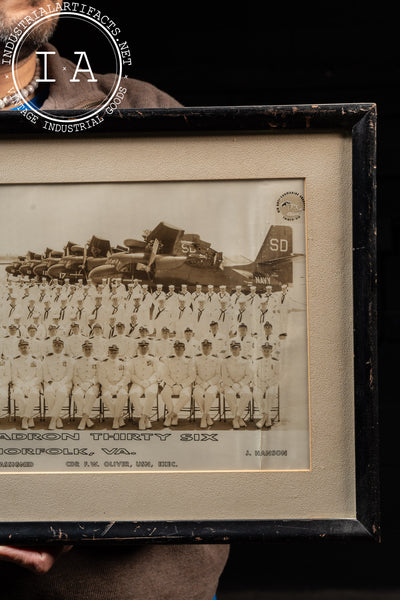 Framed 1956 U.S. Navy VS-36 Crew Panorama