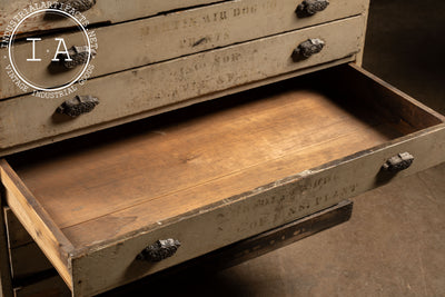 c. 1920 Painted Wooden Flat File