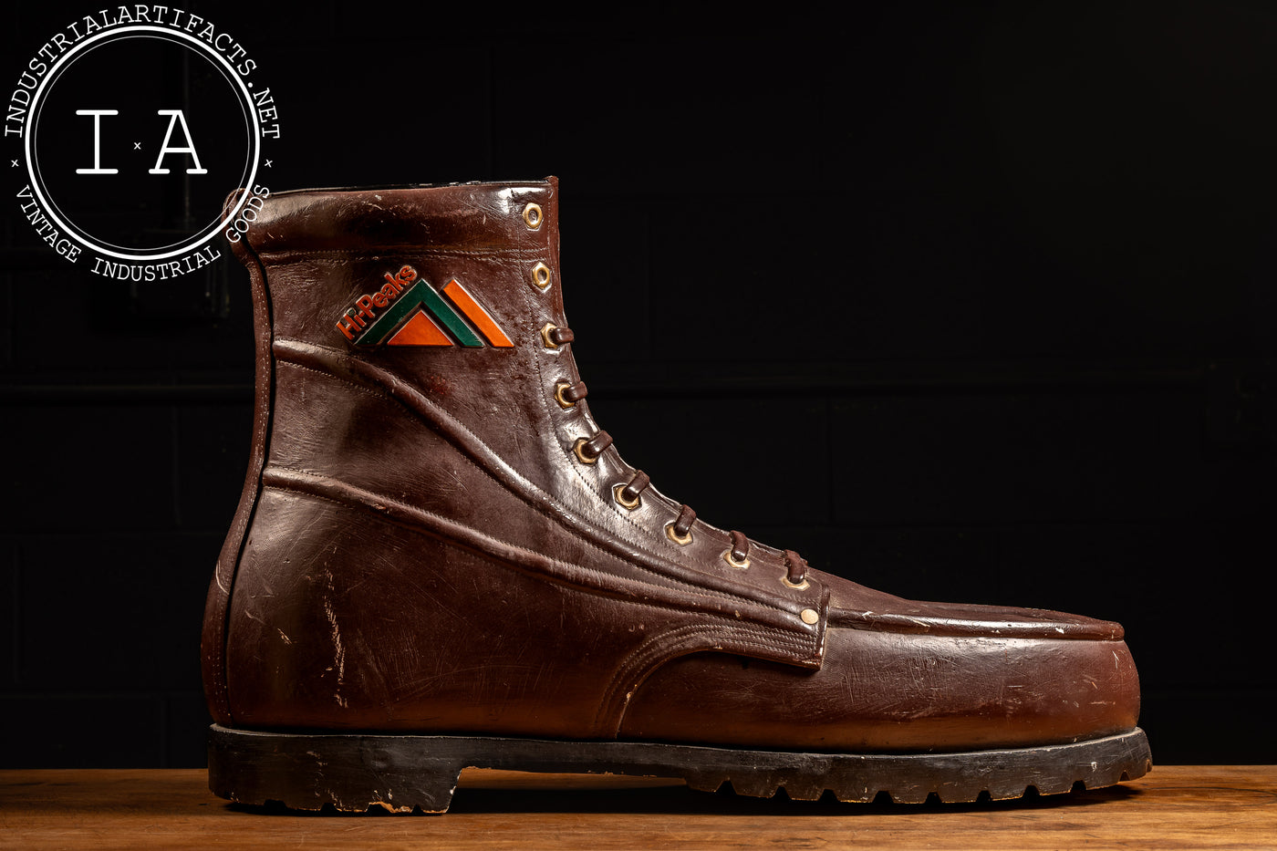Oversized Chalkware Boot Trade Display for Red Wings "Hi-Peaks"