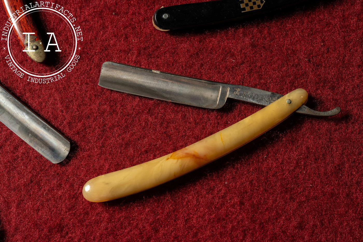 Antique Salesman Sample Straight Razor Case