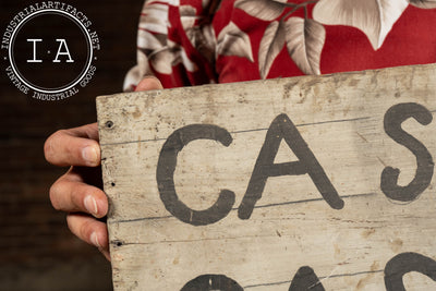 Antique Hand-Painted “Cash Only” Trade Sign