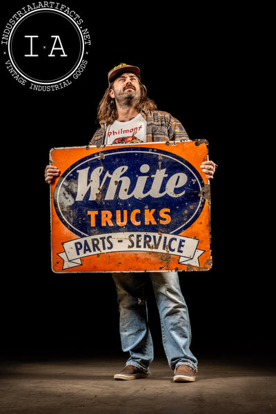 Vintage White Trucks DSP Sign