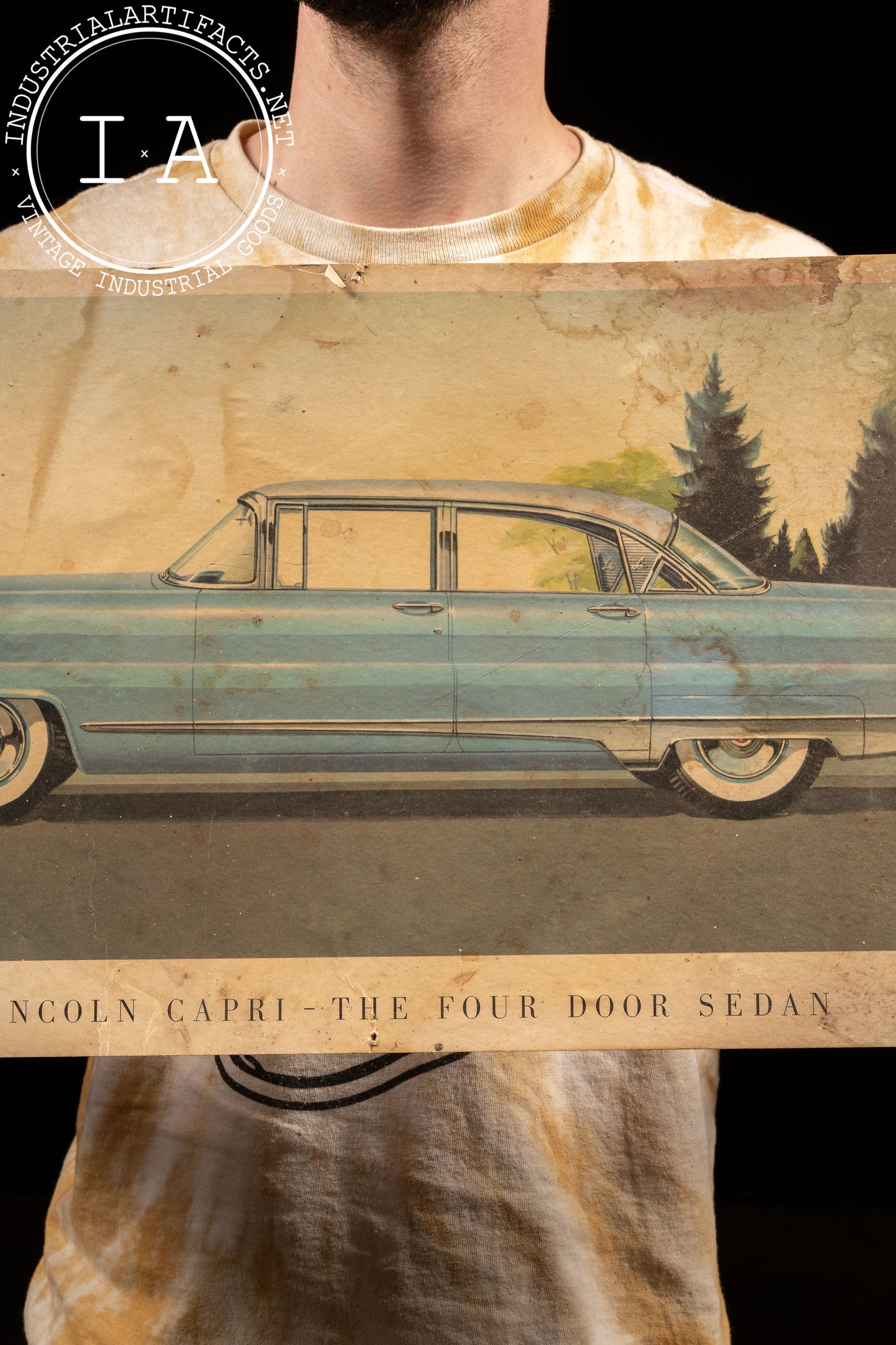 1956 Lincoln Capri Cardstock Advertising Sign