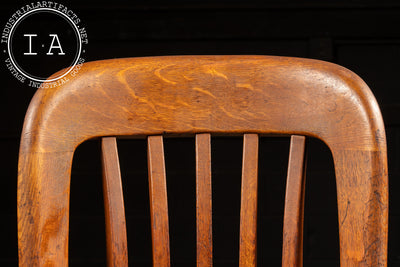 Vintage Wooden Bookkeeping Swivel Stool