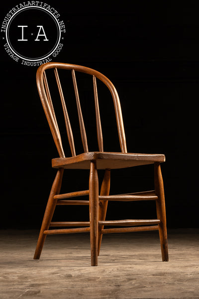 Set Of Three Antique Oak Farmhouse Windsor Chairs