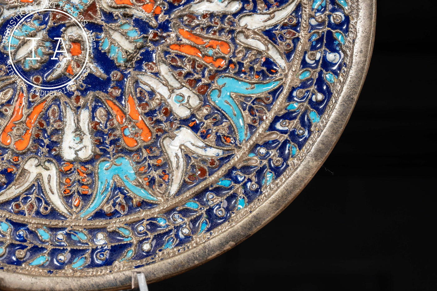 Vintage Cloisonné Enamel Hanging Plate