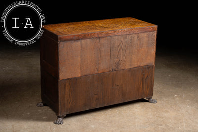 Early 20th Century Quarter-Sawn Oak Clawfoot 18-Drawer Card Catalog