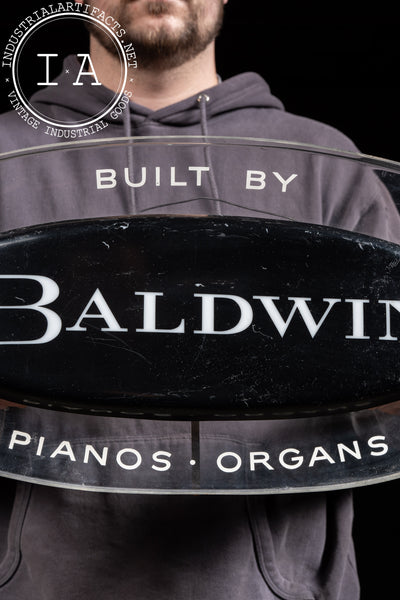 Vintage Baldwin Pianos Lighted Plastic Sign