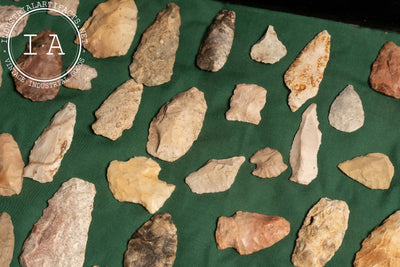 Framed Collection of Arrowheads