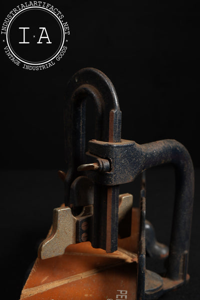 Vintage Cast Iron and Wood Miter Box with Saw by Penncraft