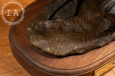 Bronze Canada Goose Sculpture “Nature’s Delight” by James E. Hoker