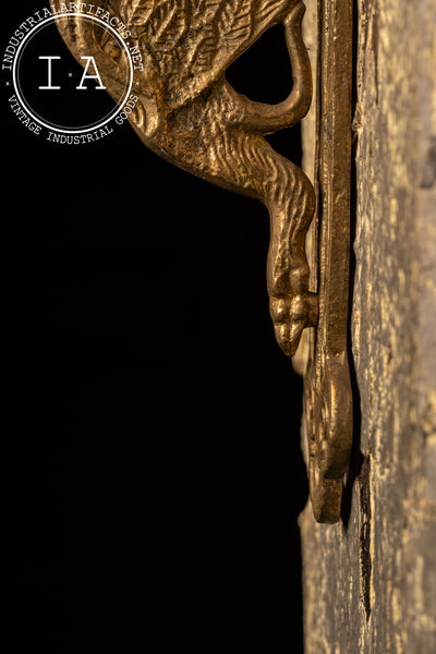 Ornate Cast Brass Phoenix Coat Hook