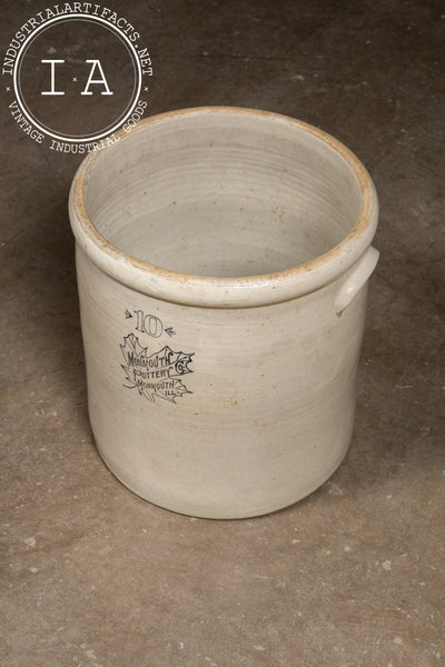 Antique Monmouth Pottery No. 10 Crock
