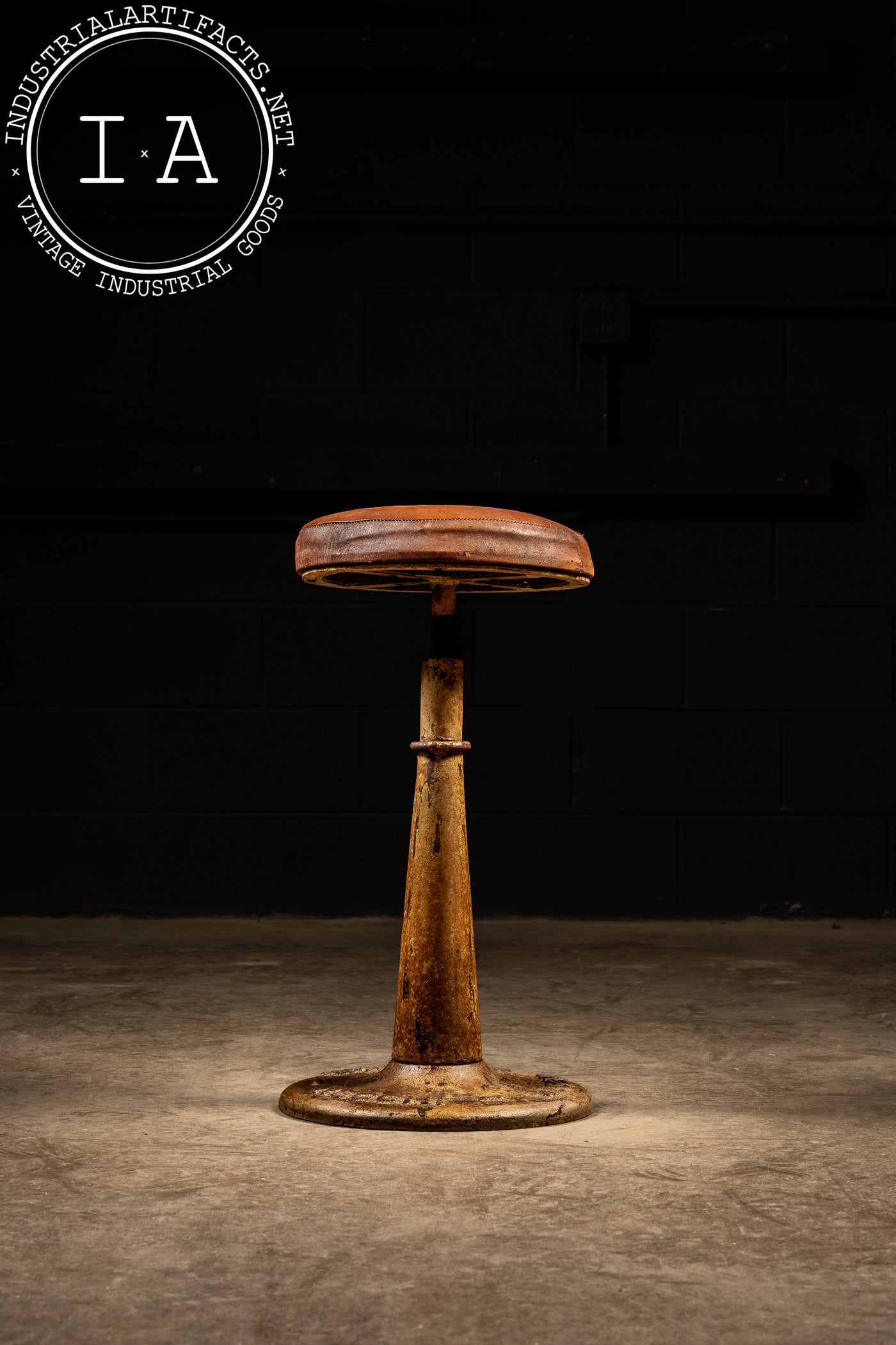 Antique Industrial Stool by Necchi