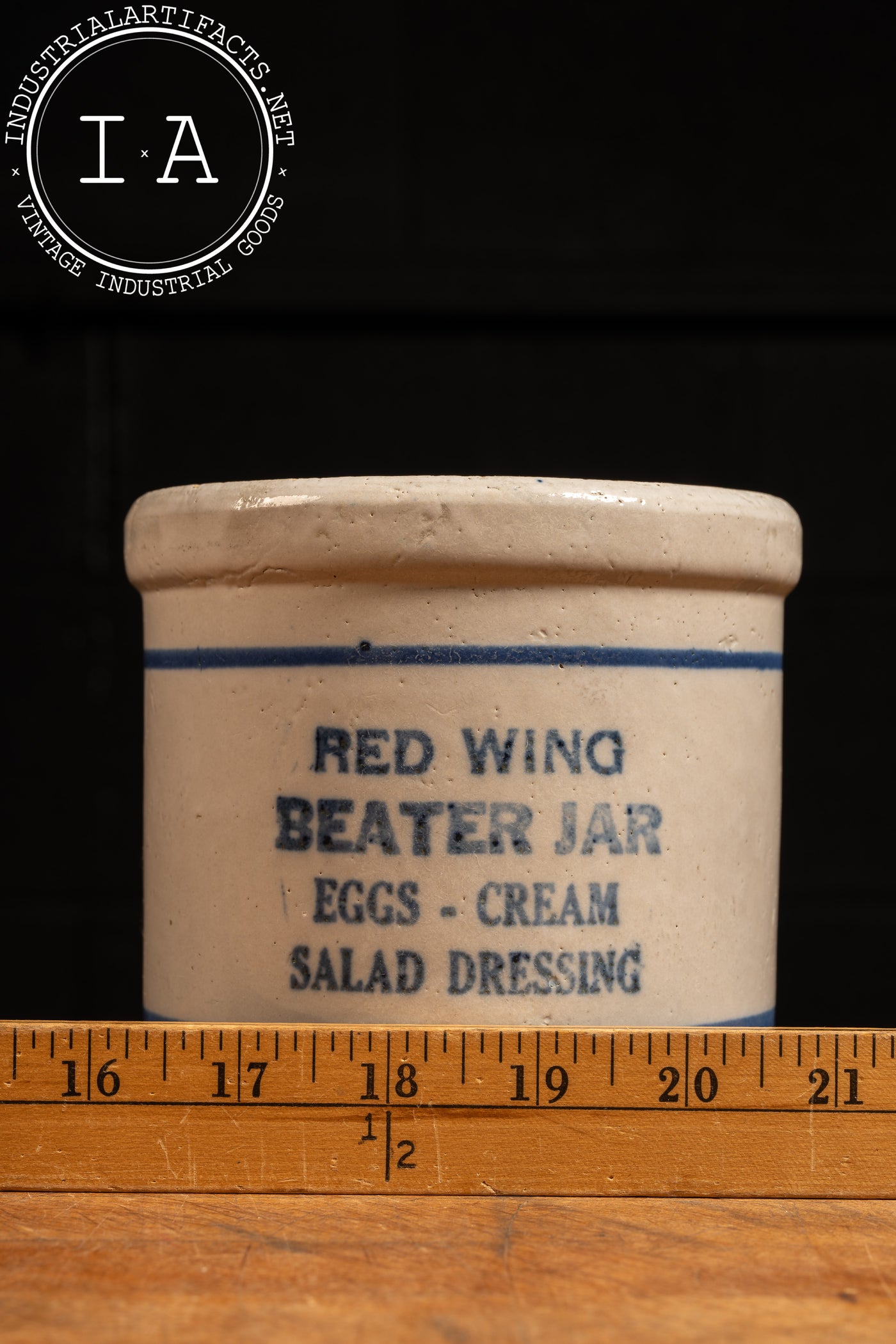 Antique Red Wing Stoneware Beater Jar