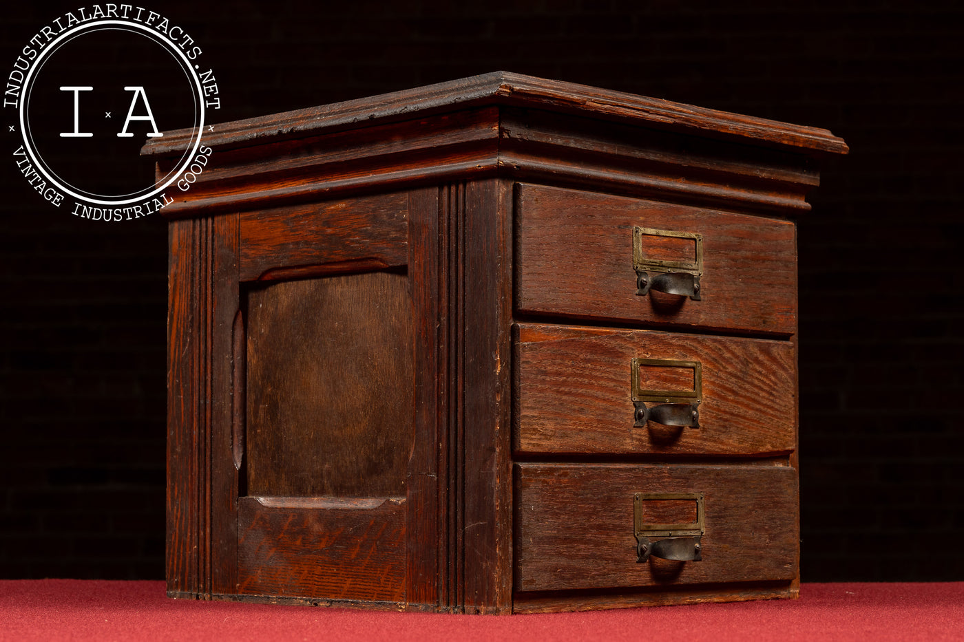 Late 19th Century "Rival" Wooden Desktop Document Cabinet by A. B. Dick