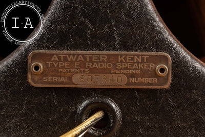 c.1920 Atwater Kent Type E Radio Speaker Lamp