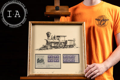 The San Gabriel | Limited Edition Lithograph w Authentic Railroad Commemoratives