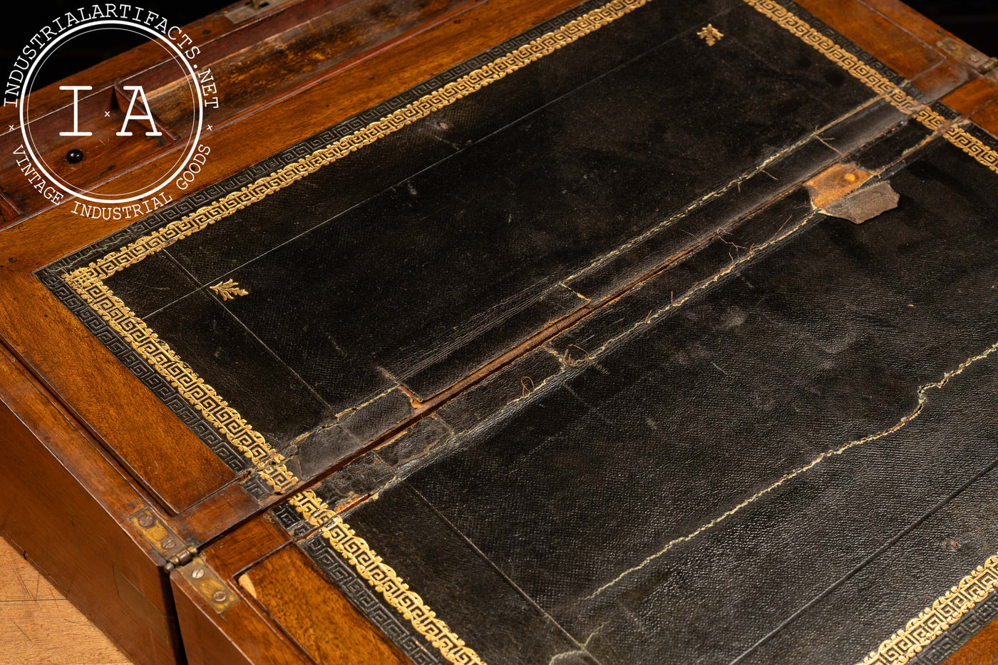 Antique English Walnut Folding Lap Desk