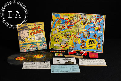 Dick Tracy Collectibles Lot - Crimestoppers Kit, Detective Game, and Vinyls