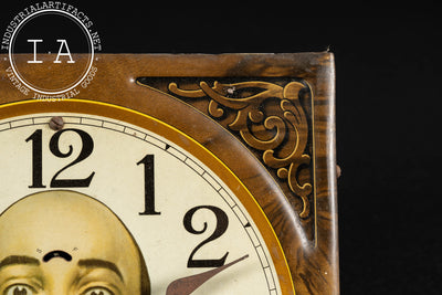 Antique Ever-Ready Tin Litho Eight-Day Advertising Clock