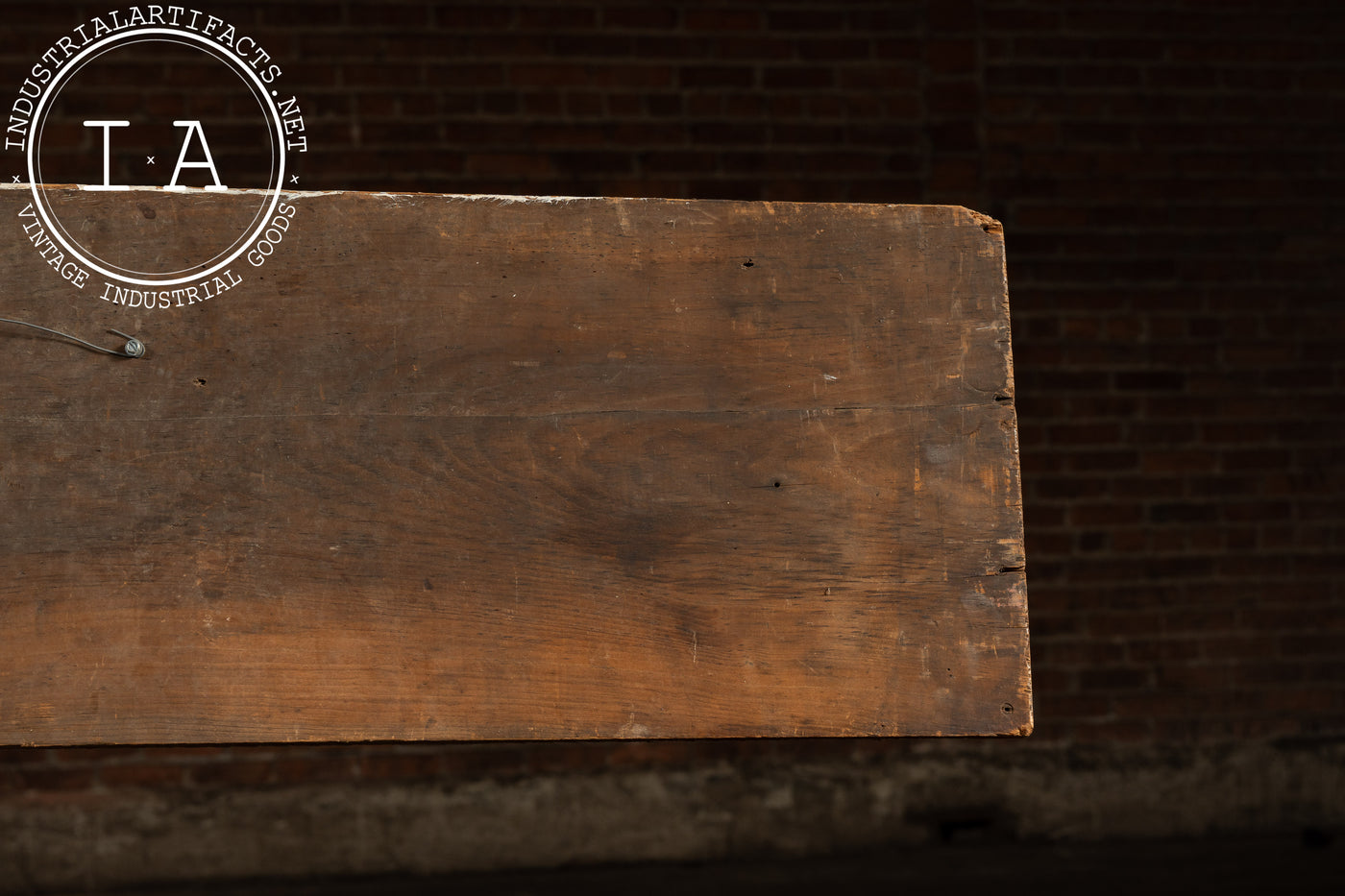 Antique Painted Wooden "Abingdon" Train Depot Station Sign