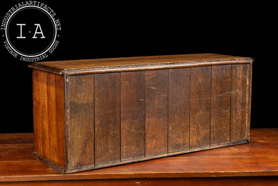 Early 20th Century Tiger Oak Puzzle Box Card Catalog