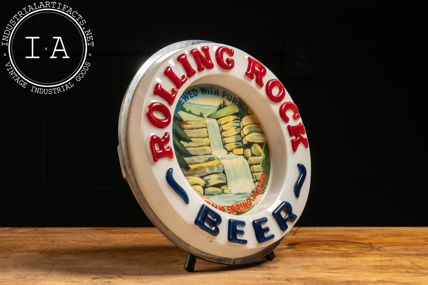 Vintage Rolling Rock Lighted Sign