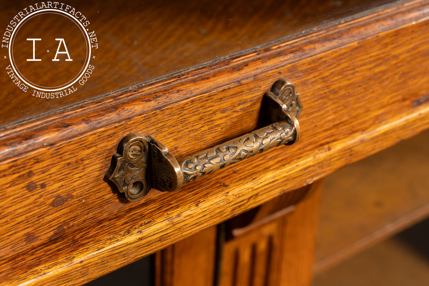 Antique Oak Jewelry Store Display Cabinet