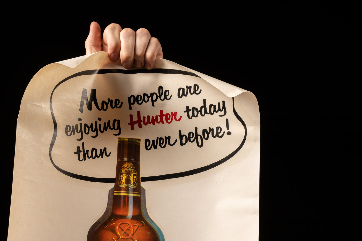 Vintage Hunter Whiskey Litho Print Ad