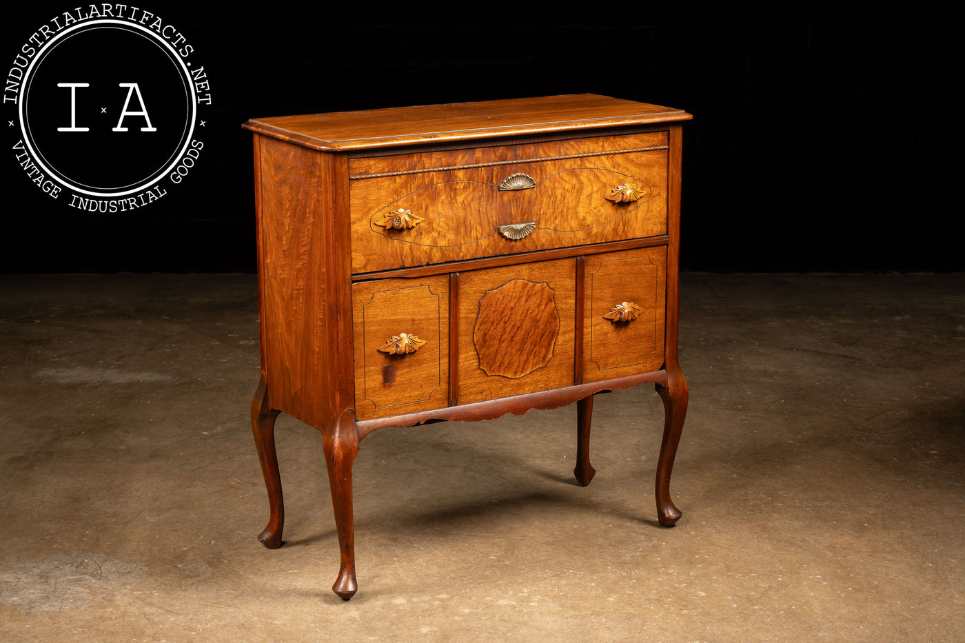 Antique Walnut Sideboard on Cabriole Legs