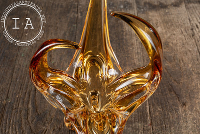 MCM Chalet Art Glass Dish in Amber