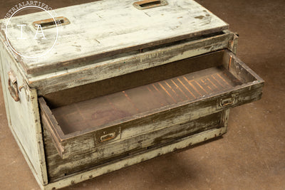 Antique Wooden Industrial Tool Chest