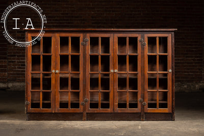 Early 20th Century Mission-Style Display Case with Glass Doors